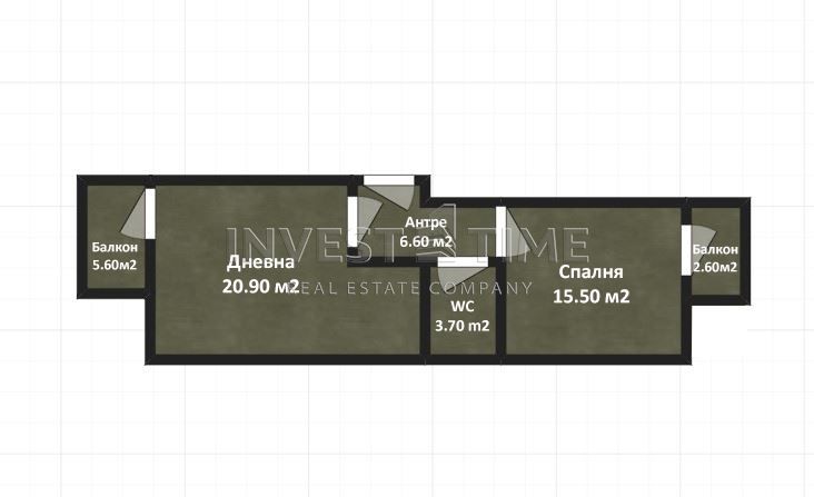 Двустаен апартамент за продажба в центъра на с. Кранево
