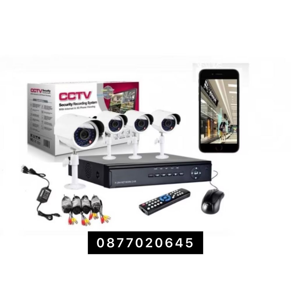 Комплект видеонаблюдение Dvr,  + 4 камери камера CCTV