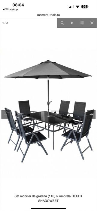 Mobiler de gradina set masa +scaune+ umbrela