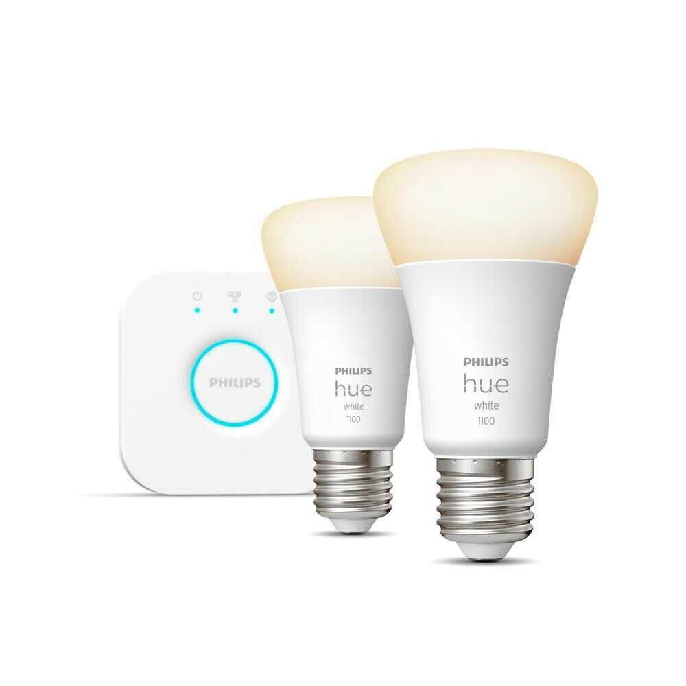 Philips Hue White 2бр LED Крушки и Безжичен рутер Филипс Умен Дом