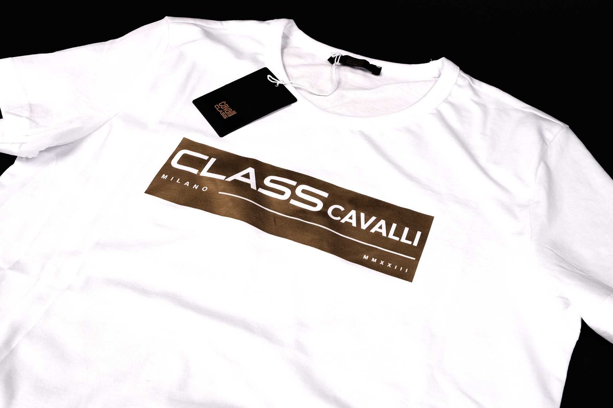 ПРОМО Roberto Cavalli Class M размер-Оригинална бяла дамска тениска