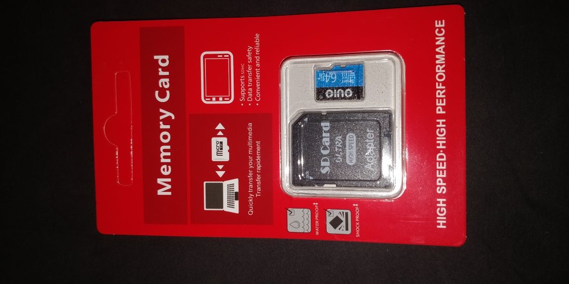 Memory Card 64GB MicroSD cu adaptor, nou-nouțe, lot nou, sigilate