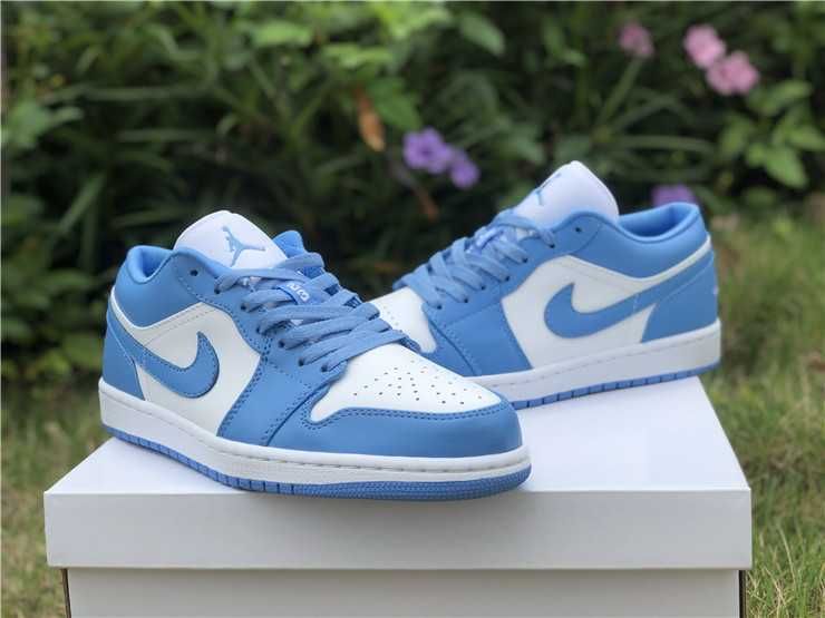 AJ1 low cut, campus North Carolina blue color scheme 37-46