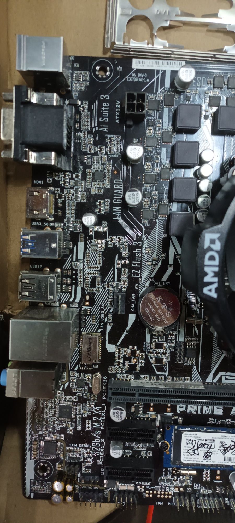 Kit Asus Prime A320M--K+AMD Ryzen 3 2200G+8gb +Ssd 240gb+Cooler