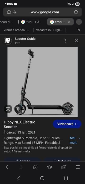 Trotineta electrica hiboy