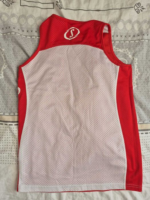 Set Baschet Spalding marime 164 cu doua fete rosu-alb