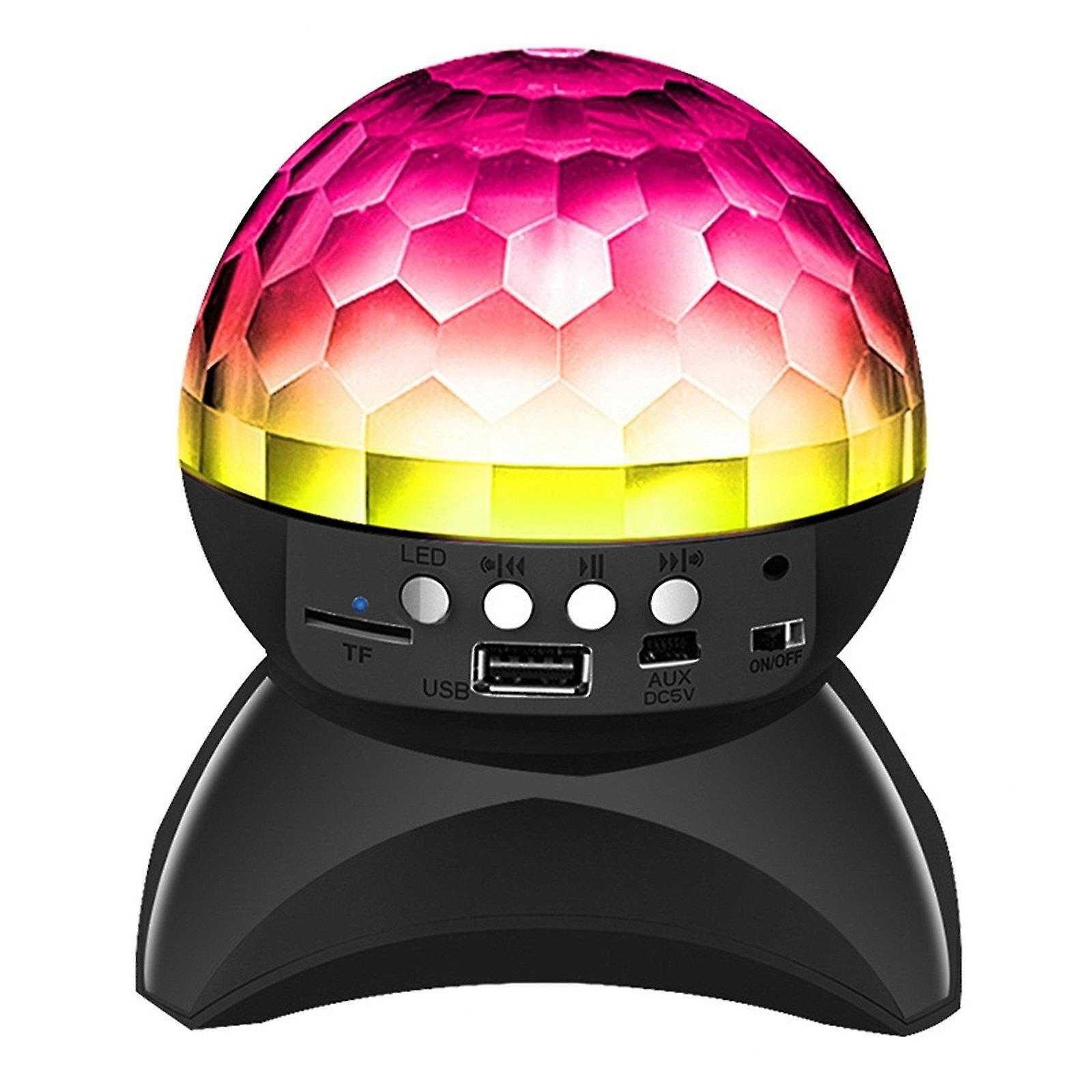 Glob LED roitativ Disco party portabil cu acumulator intern boxa BT