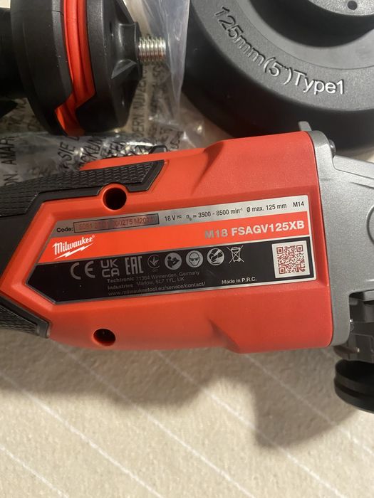 Milwaukee , flex M18 FSAGV 125XB model cu variator nou