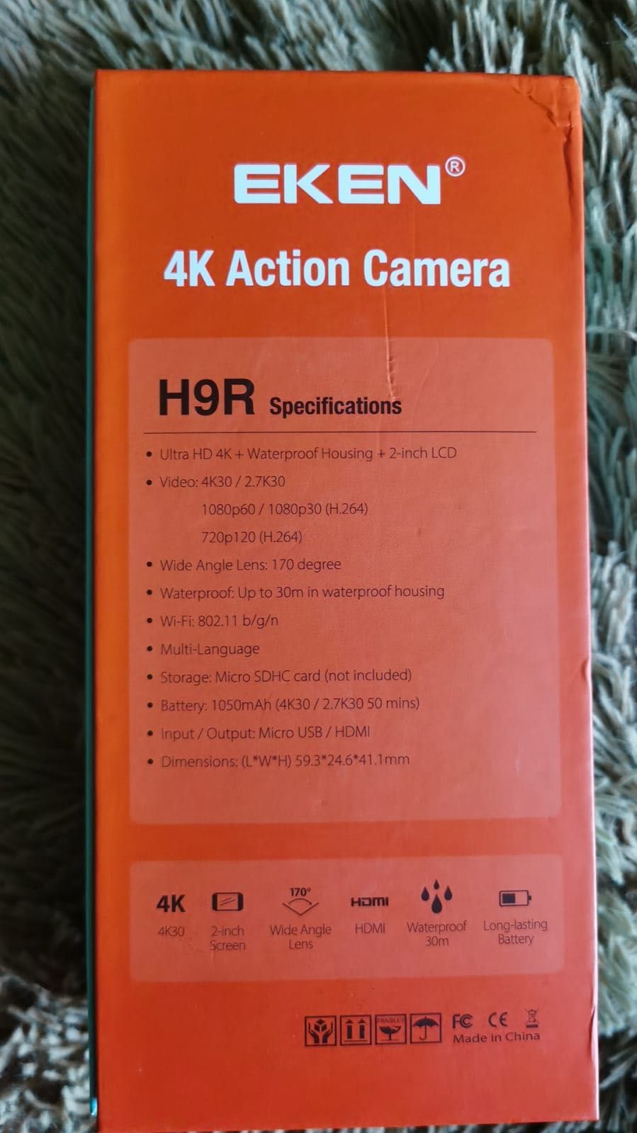 Camera Video Sport EKEN H9R Ultra HD 4K 170 grade, HDMI,