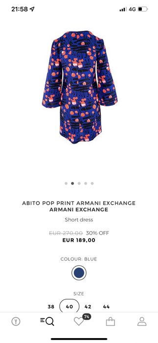 Рокля Armani Exchange