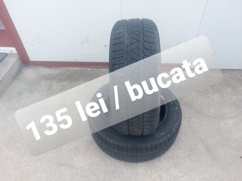 135 lei bucata! Doua anvelope M+S/IARNA 215 55 17 Pirelli! 7 mm