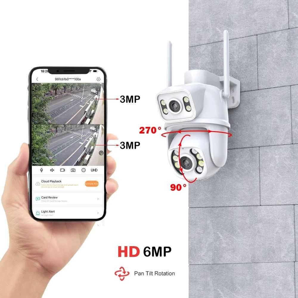 Двойна водоустойчивеа камера 2x3 Wi-Fi ICSEE