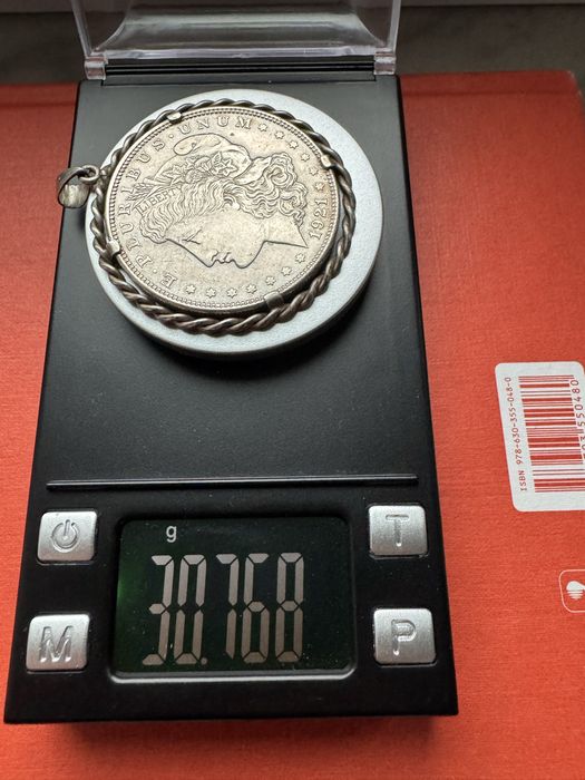 medalion pandantiv morgan dolar argint 1921 USA America $