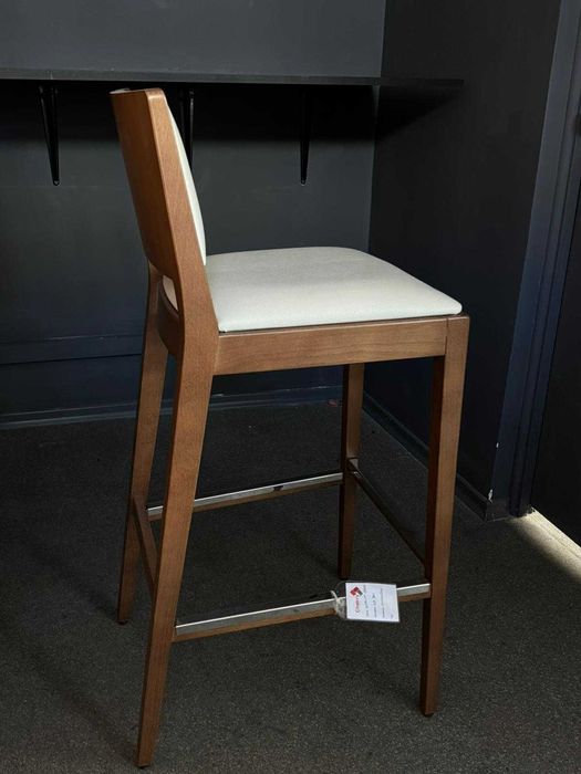 Scaun bar metal cu lemn ecopiele bej  1 bucata