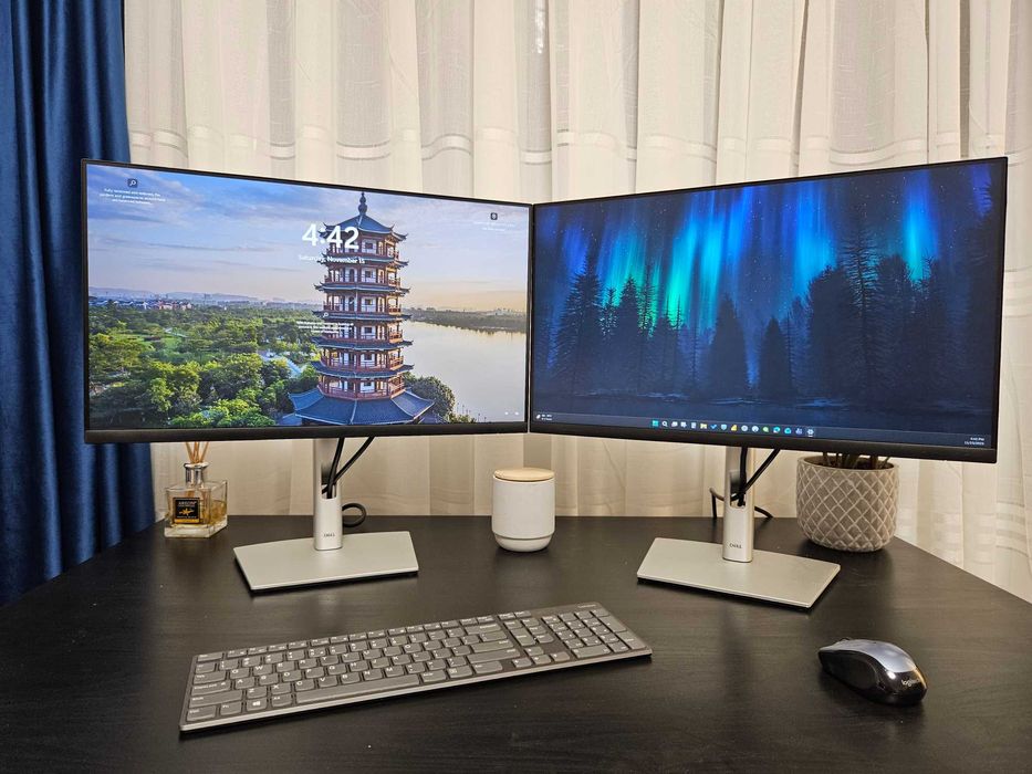 2 x Monitor Dell P2422H 23.8'' (IPS Full HD, 99% sRGB colour gamut)