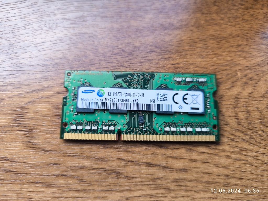 memorie sodimm laptop Samsung 2GB DDR3 8500  și 4 GB DDR4 12800