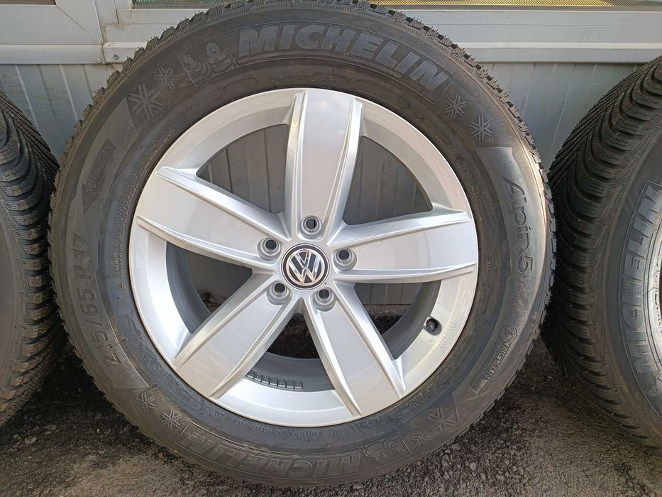 Нови ОРИГИНАЛНИ джанти 17 цола 5 112 за VW + Зимни гуми Michelin