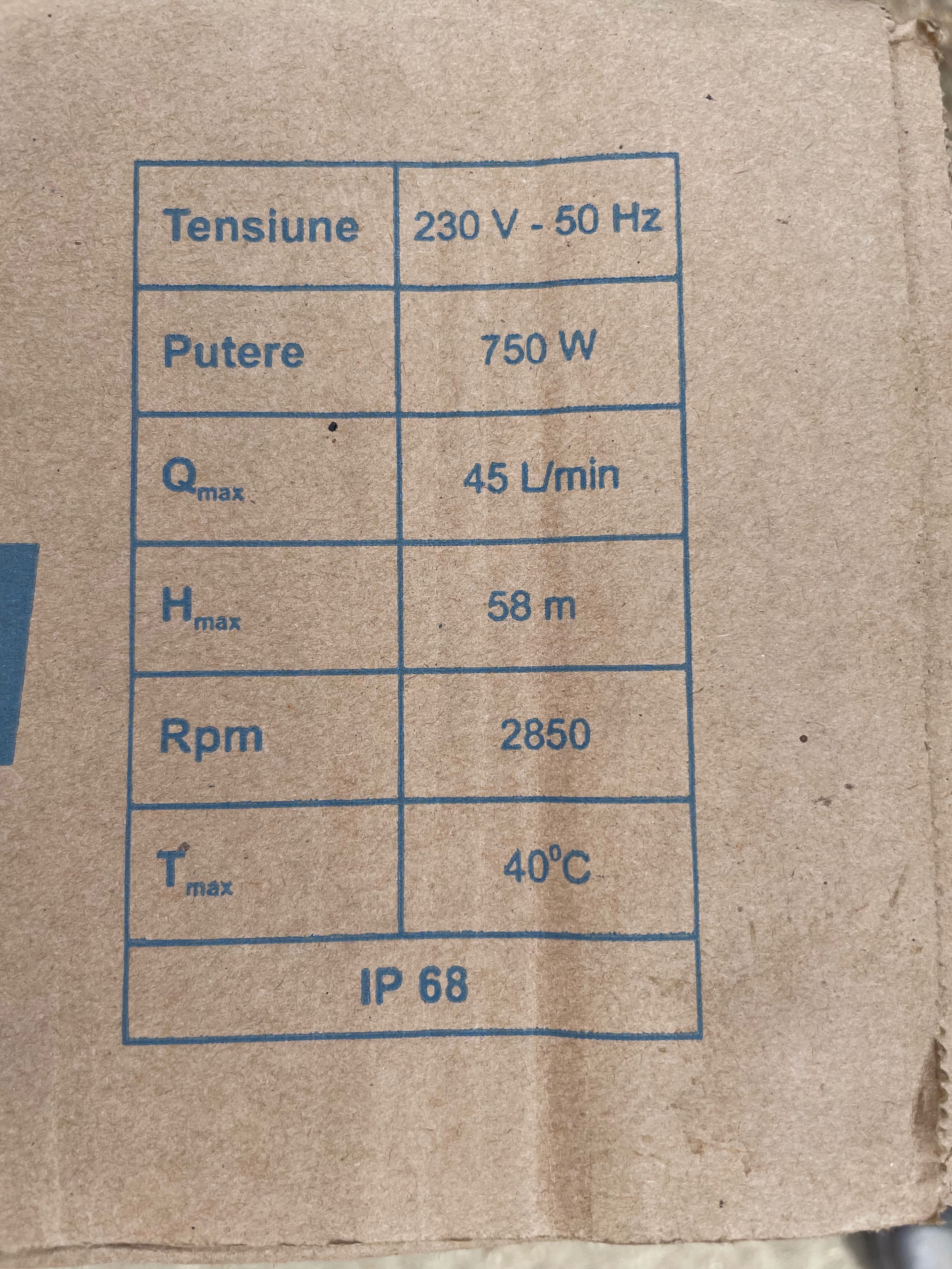 Pompa NOUA Tempest SVM 100 750W Aquatechnica irigatie fantana put apa