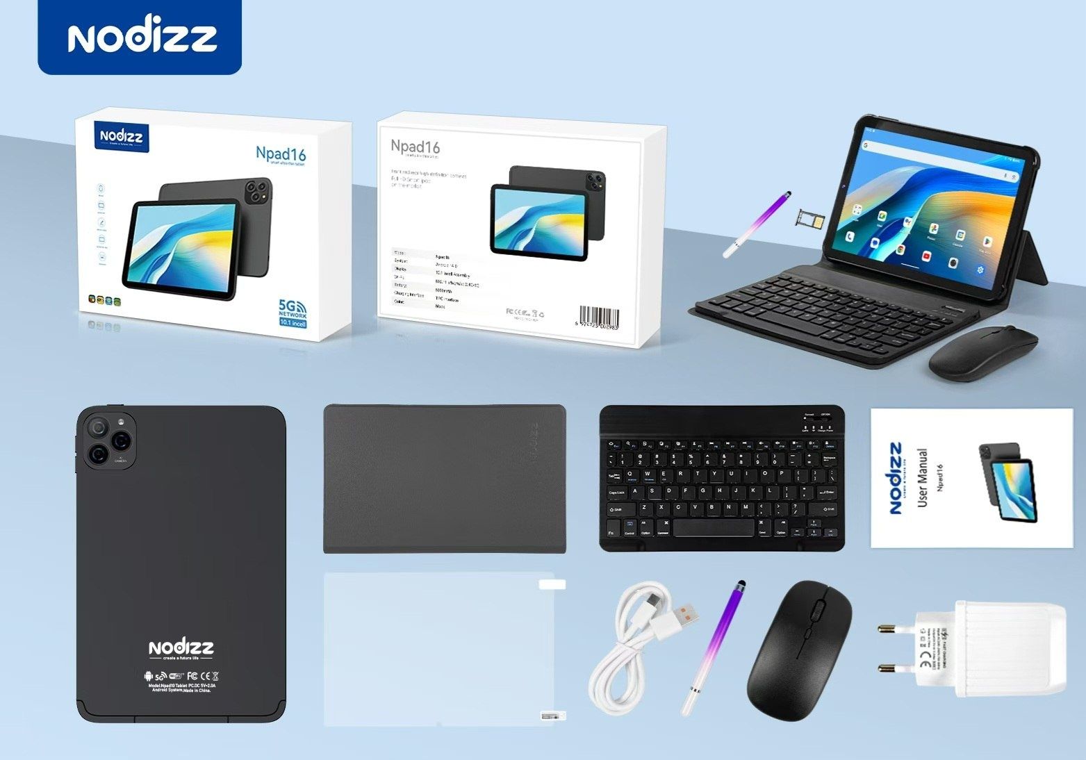 Planshet Nodizz Npad 15, Npad 16, Npad 18, Npad 19, Npad 20, Npad 22