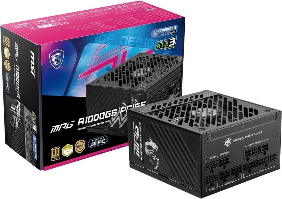 Блок питания для игрового ПК MSI MPG A1000GS PCIE5