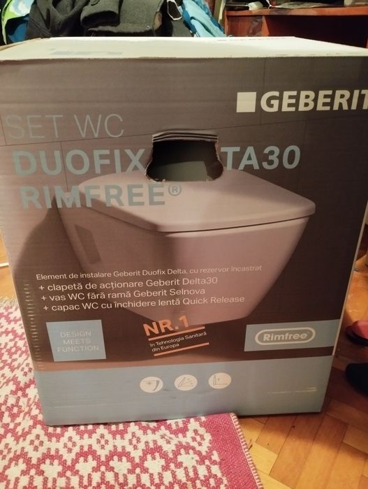 Set wc geberit duofix rimfree kit complet