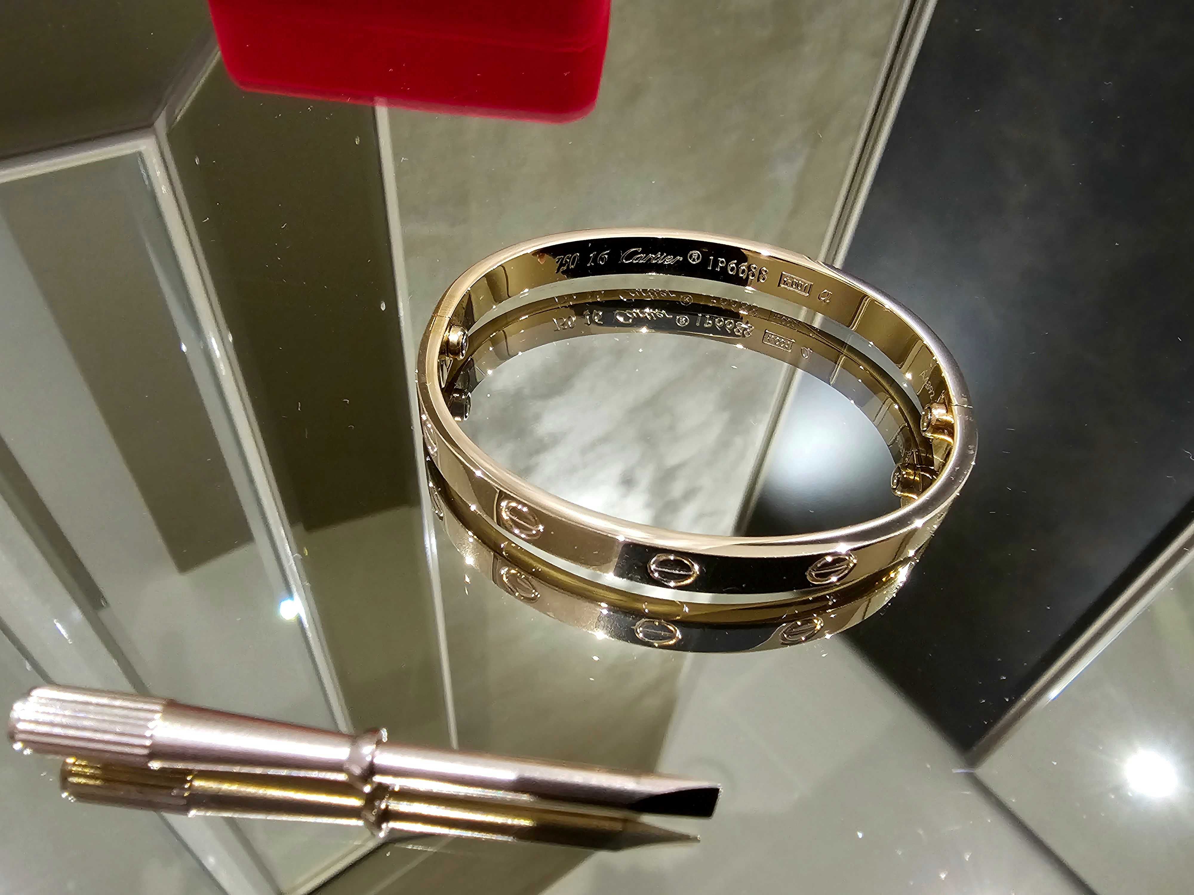 CARTIER Love Rose Gold Гривна с Отверка