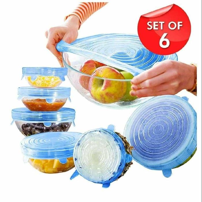 Set 6 Capace Reutilizabile Din Silicon Elastic, Fabrilux®