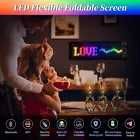 ТАБЛО LED дисплей с матричен панел, черен, USB зареждане, 12*59.5 cm