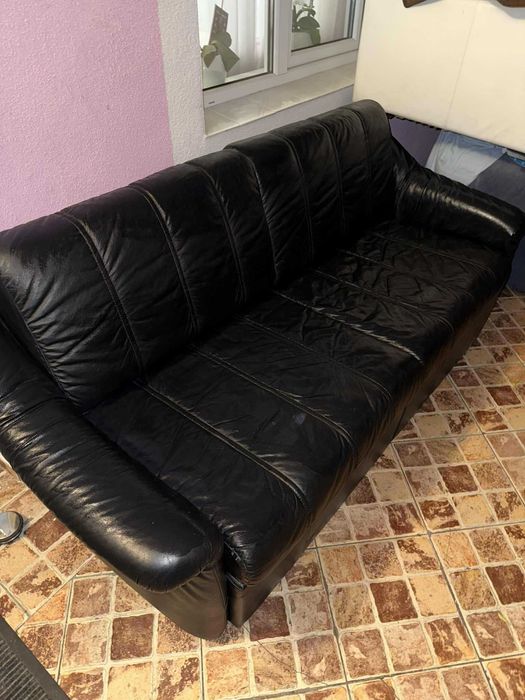 Canapea din piele naturală extensibilă