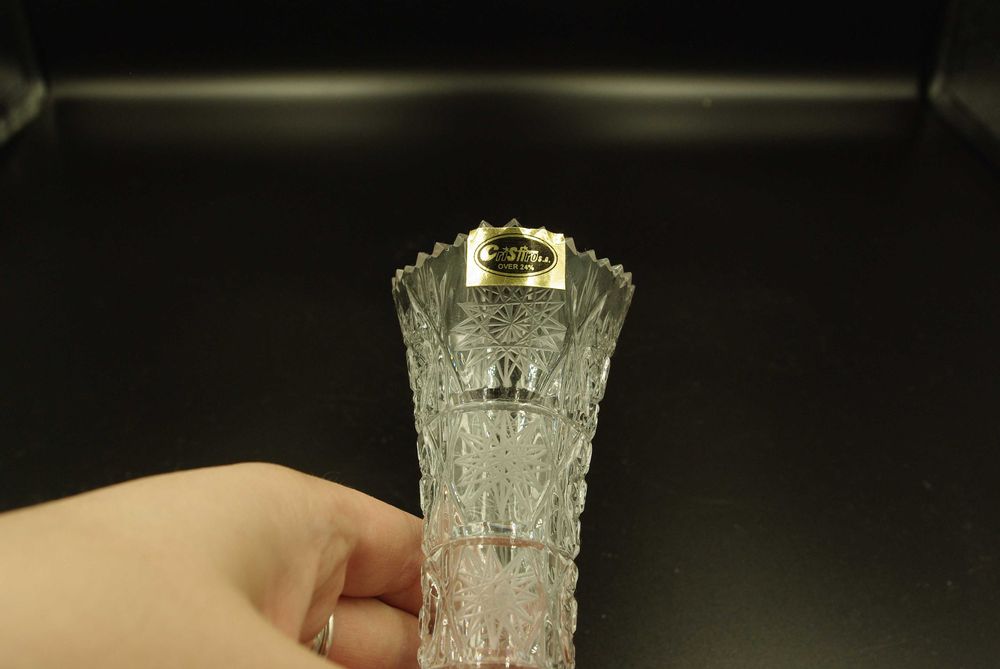 Vaza cristal fabricata in Romania, anii 1990