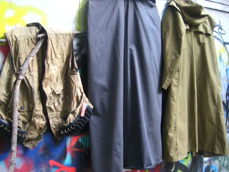 Спец одежда для охоты СССР плащ палатка и МАКИНТОШ прорезиненный СССР