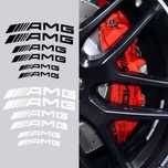 6 броя AMG лепенки – черни или бели стикери за спирачни апарати