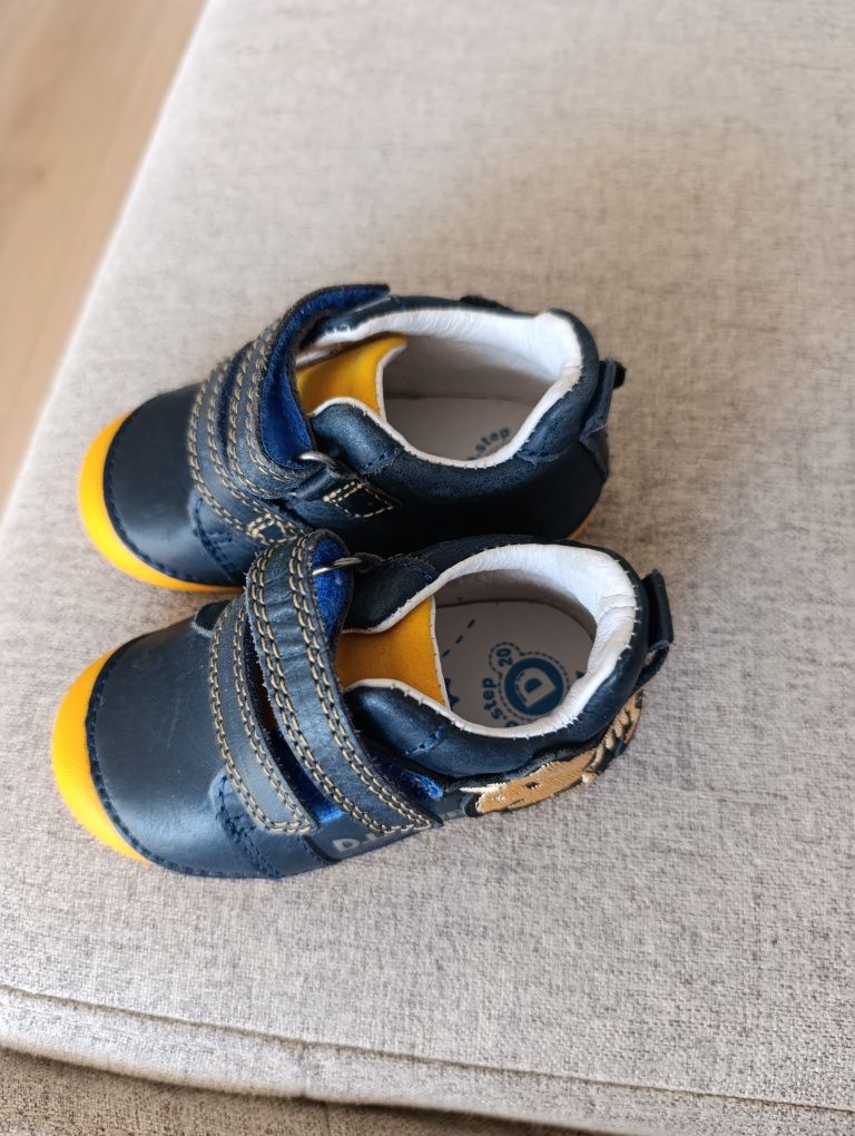 Pantofi  DD Step sport din piele  pentru baieti, 20, Albastru
