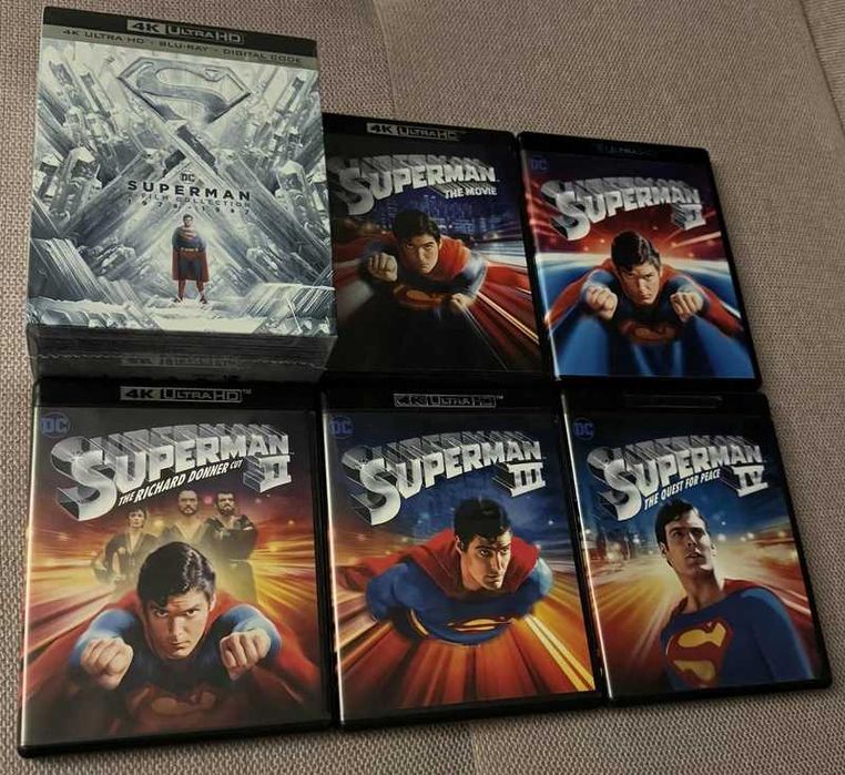 Colectia Superman 5 Filme Ultra HD 4K Blu-ray Box Set Ca Noi