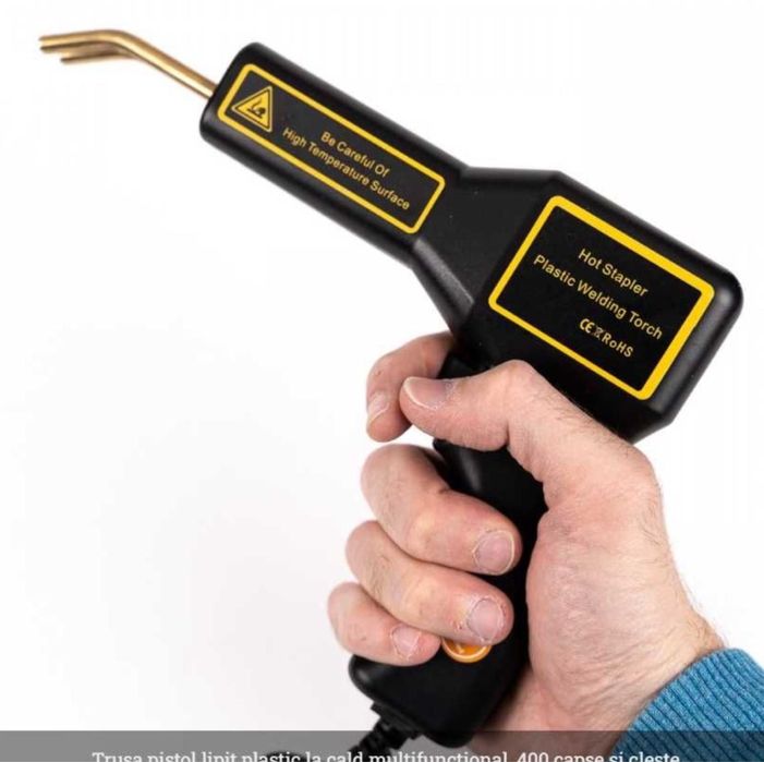 Trusa pistol lipit la cald multifunctional 400 capse si cleste