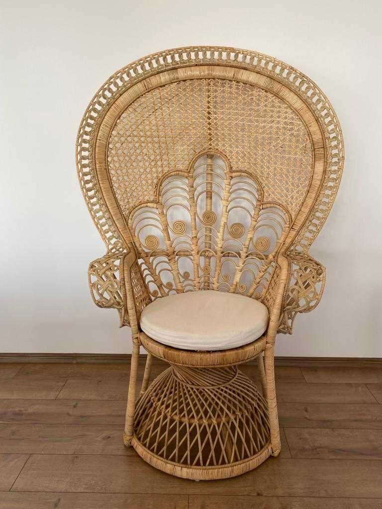 Scaun Scaune ratan natural evenimente, vintage, boho, Peacock chair