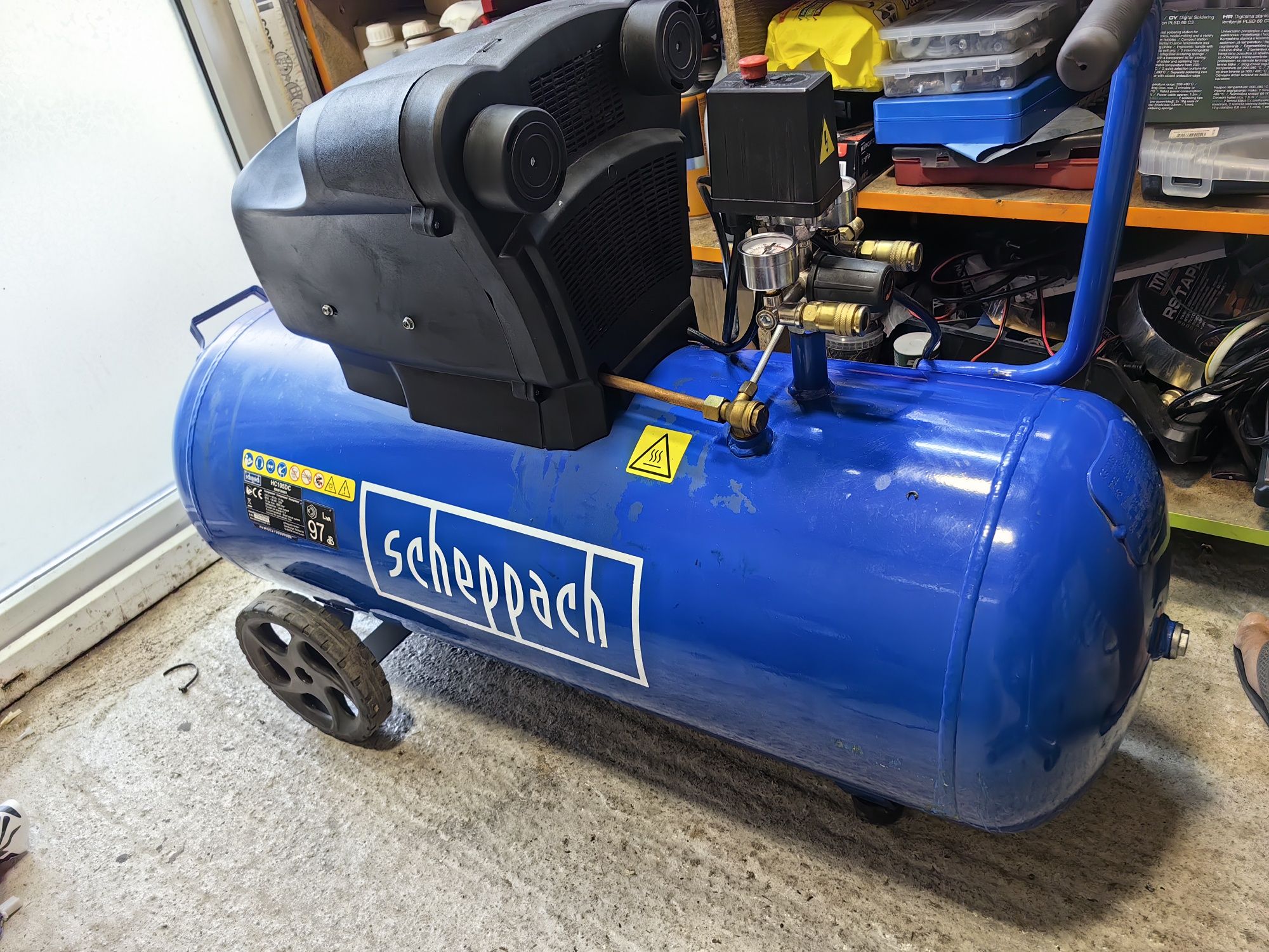 Компресор Scheppach HC105DC
Макс. налягане: 10 bar, 1 800 W, 100 l