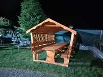 Foisor lemn masiv rustic de gradina