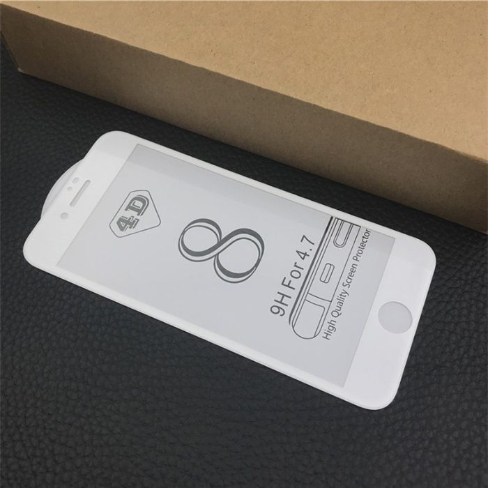 Folie Sticla Securizata 6D Neagra Alba Iphone 7/8 Plus Iphone SE 16E