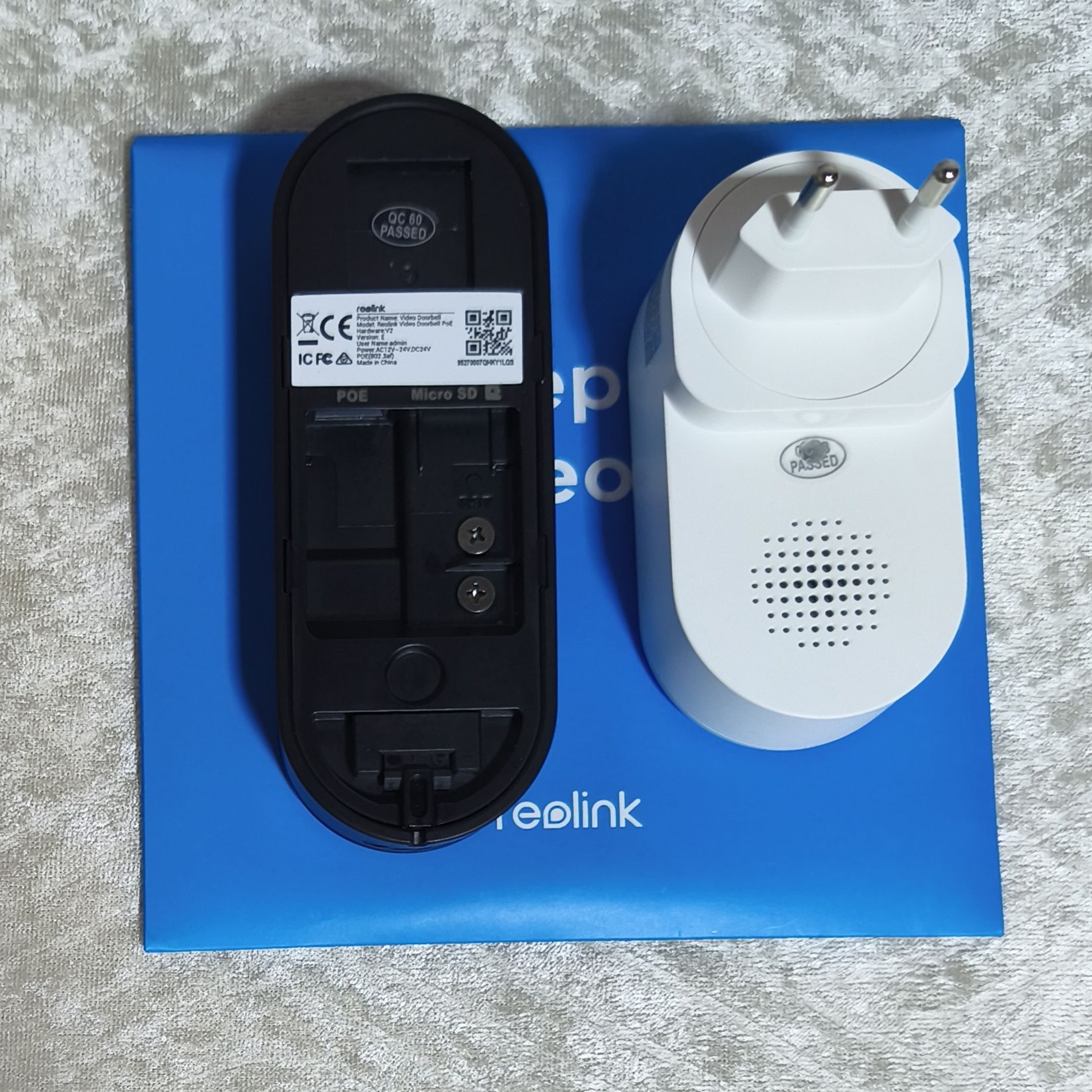 Reolink Видео Звънец 5MP (D340P) 2K+ PoE (Черен)