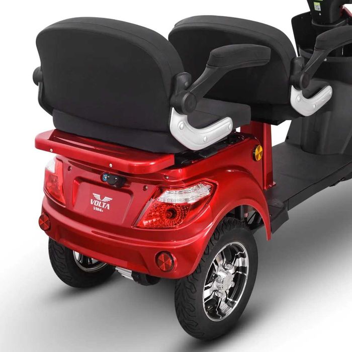 Tricicletă Electrică rosie, Fără Permis, Motor 1000W (max. 2500W)