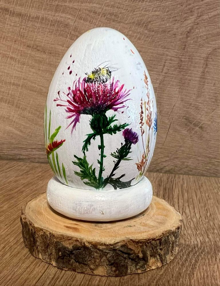 Великденски дървени яйца и свещници(ръчно рисувани)