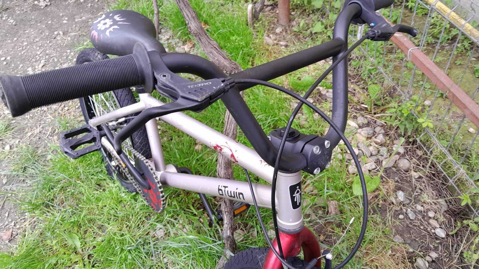 Bicicleta bmx Btwin X-up, 20 inchi, V-brake Tektro, stare buna