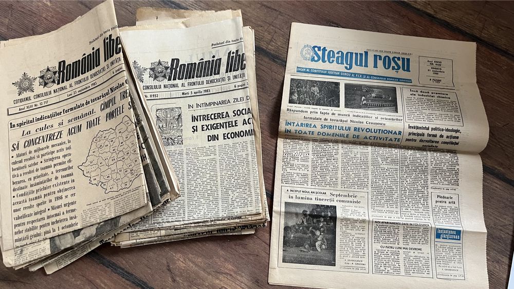 Ziare vechi Romania Libera si Steagul Rosu '82 '83 '85