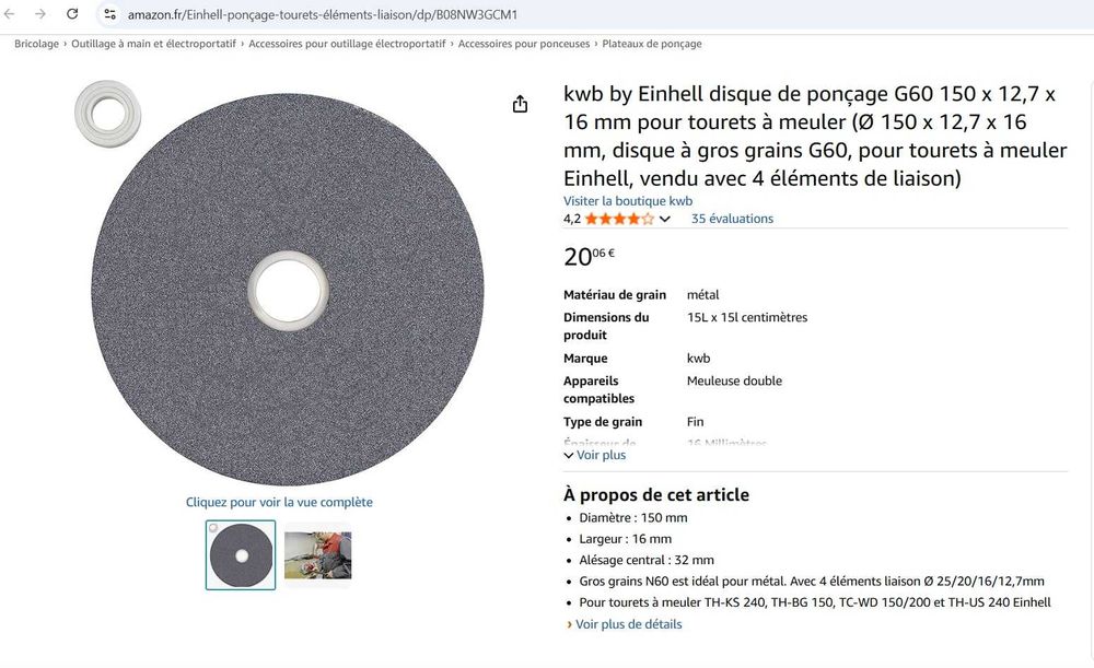 Disc de șlefuit kwb by Einhell G60