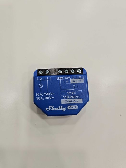 Shelly 1 Gen3 – смарт микромодул 1× On/Off, 16 A (изисква неутрал)