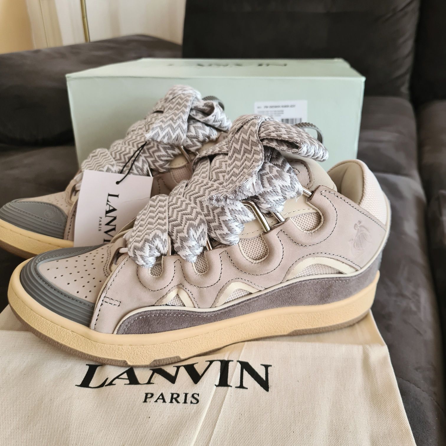 Adidasi Lanvin Curb Lace-up - piele naturala/size 36-45/full pack