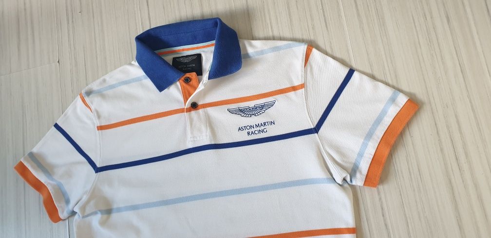 Hackett Aston Martin Pique Cotton Mens Size M ОРИГИНАЛ! Мъжка тениска!