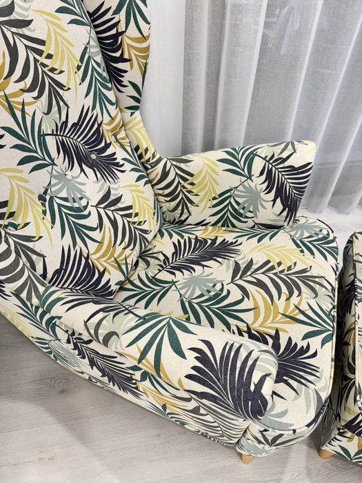 Fotoliu si taburet Strandmon Ikea