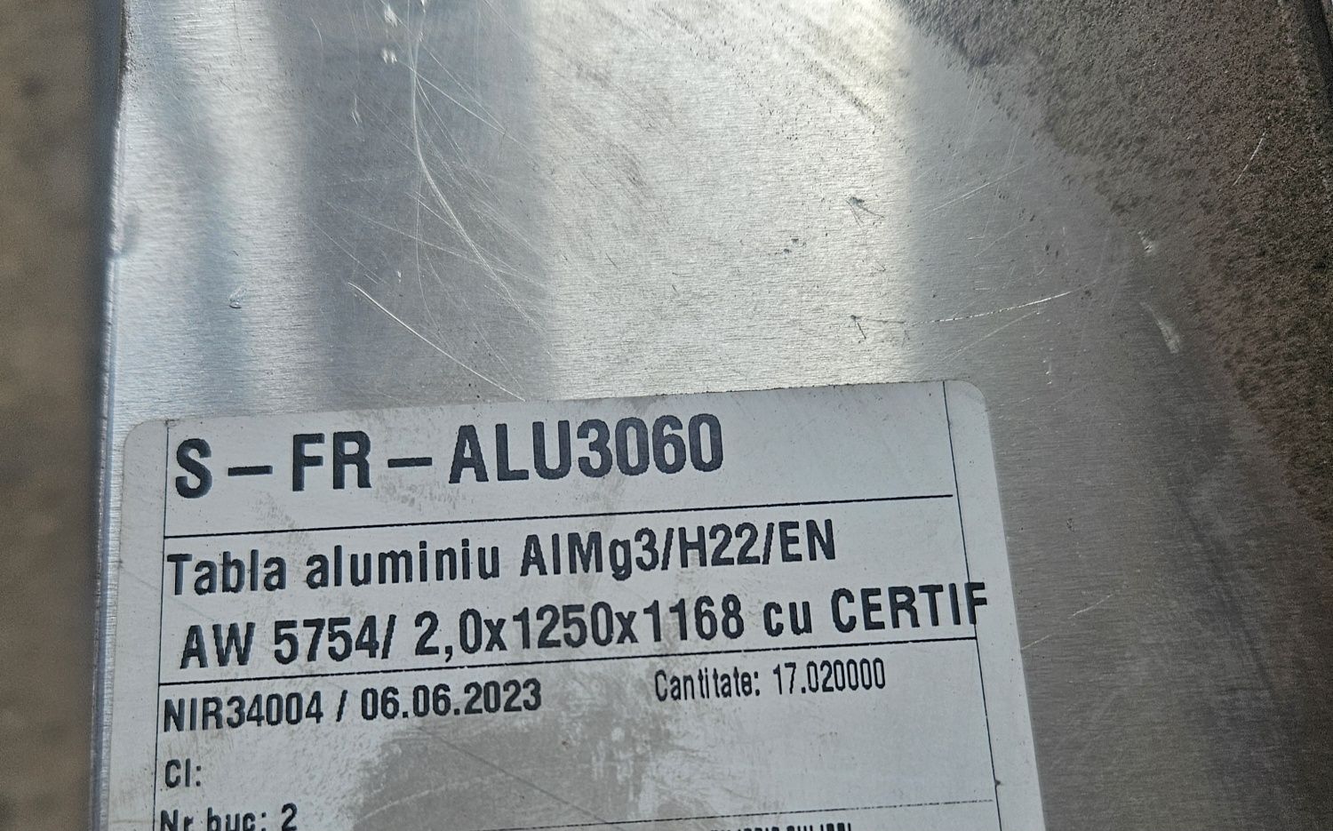 Tablă de aluminiu